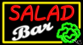 Salad Bar Neon Sign - Large Size Design