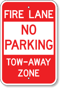 Fire Lane No Parking Tow-away Zone