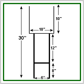 Corrugated Yard Sign Stake - Heavy Duty - 30 Inches Tall