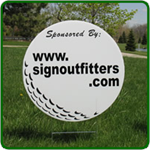 Golf Hole Sponsor Sign Large Golf Ball Blank
