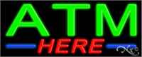 ATM Here Neon Sign - Regular Design