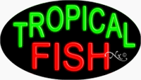 Tropical Fish Neon Sign - Oval Design