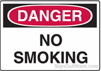 OSHA Danger Sign - No Smoking