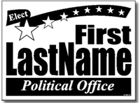 Political Yard Sign Design P110 - One Click Kit