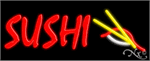 Sushi with Chopstick Graphic Neon Sign - Regular Design