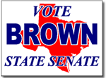 Texas Political Yard Sign With Stands