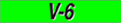 Fluorescent Chartreuse Windshield Decal - V-6 (12 Pack)